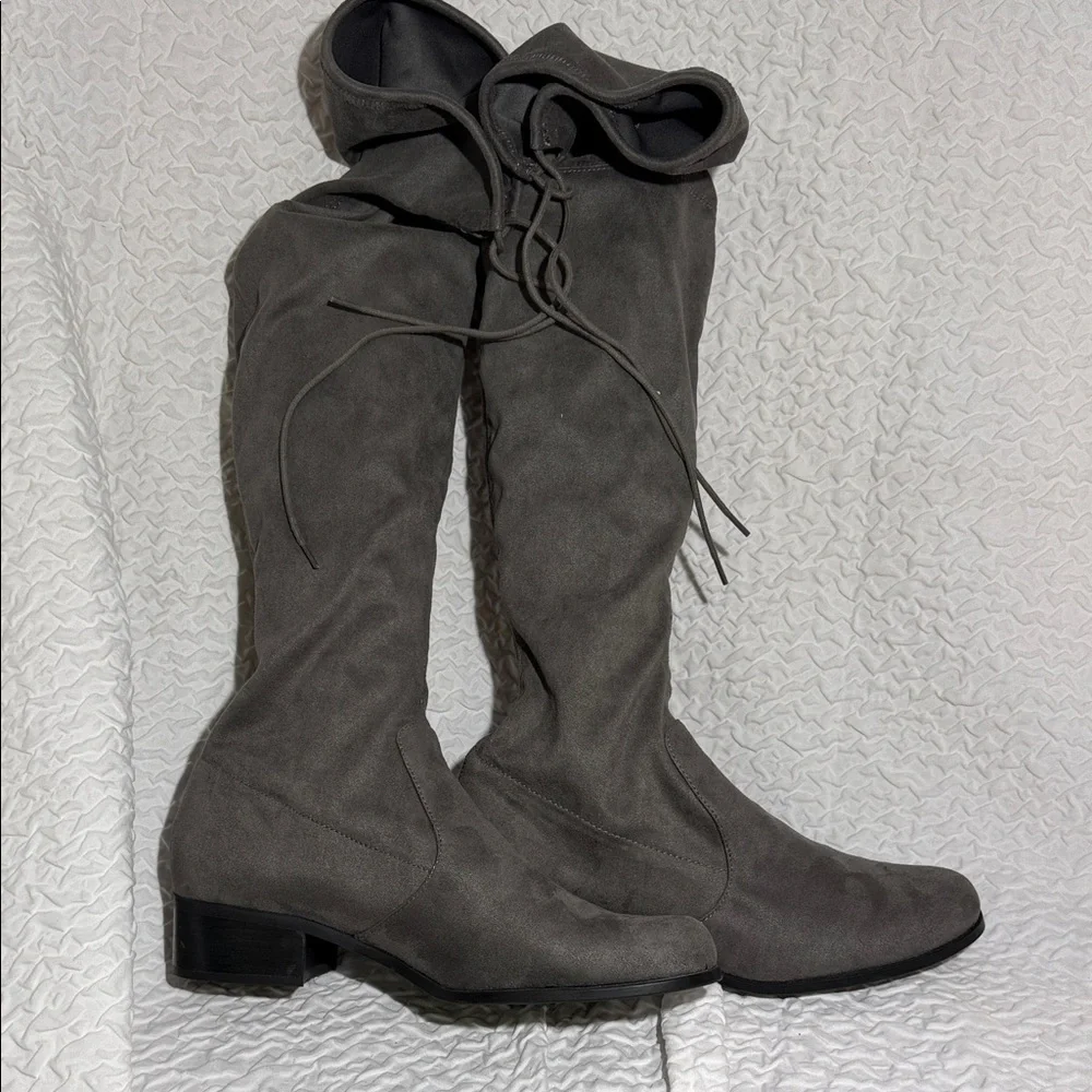 Charles By Charles David Dark Gray Over the Knee Boots NWOT